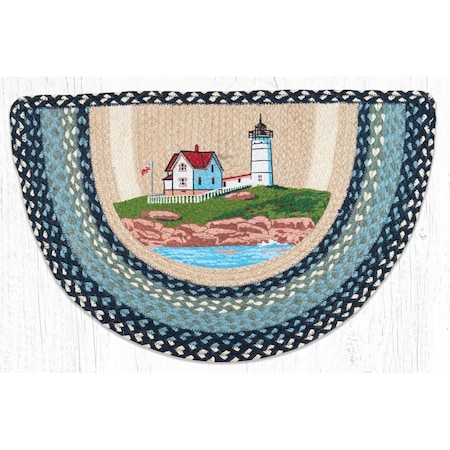 Palacedesigns 18 x 29 in. SCP-619 Nubble Lighthouse Printed Slice Area Rug PA3370563